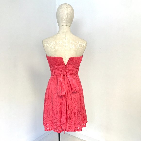 BCBGMaxAzria 6 Rose Strapless Mini Dress Pink - Picture 7 of 11
